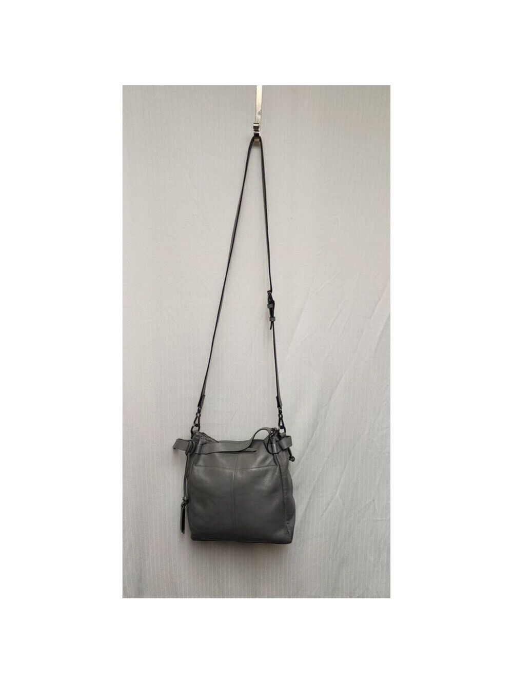 VINCE CAMUTO Alora Leather Crossbody Bag Gray MSRP$248 - Picture 5 of 16